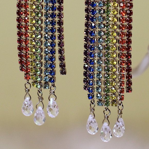 kate spade | into the sky rainbow fringe earrings - Picture 7 of 8